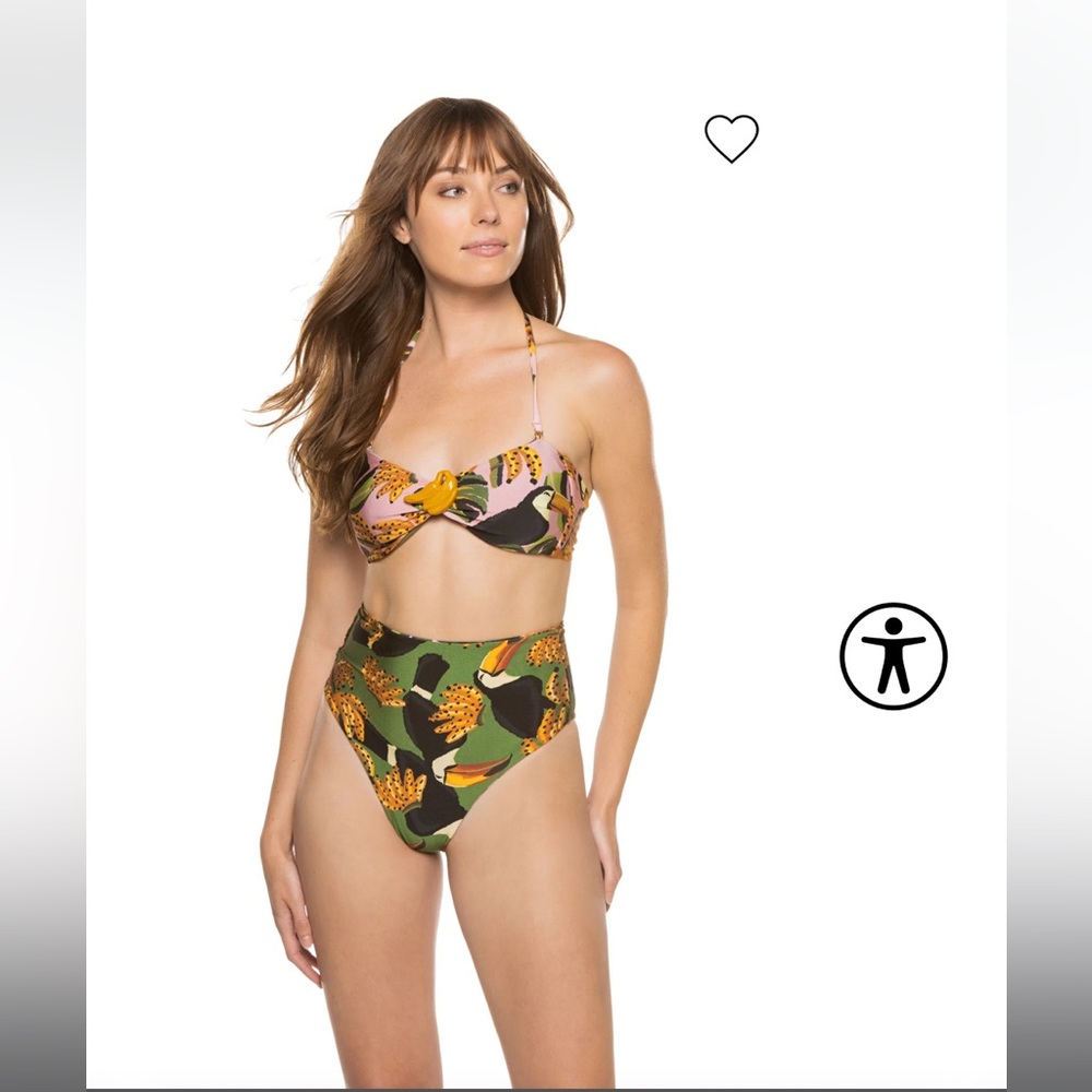 FARM Rio Tropical Print Bikini - 2-1 Reversible Yellow and Green